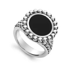 Gemstones<LAGOS Onyx Circle Ring