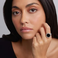 Caviar Rings<LAGOS Onyx Circle Ring