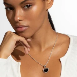 Gemstones<LAGOS Onyx Heart Necklace