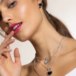 Gemstones<LAGOS Onyx Heart Necklace