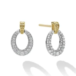 Drop Earrings<LAGOS Oval Drop Diamond Earring