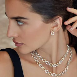 Drop Earrings<LAGOS Oval Drop Diamond Earring