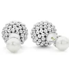 Caviar Earrings<LAGOS Pearl Front-Back Earrings