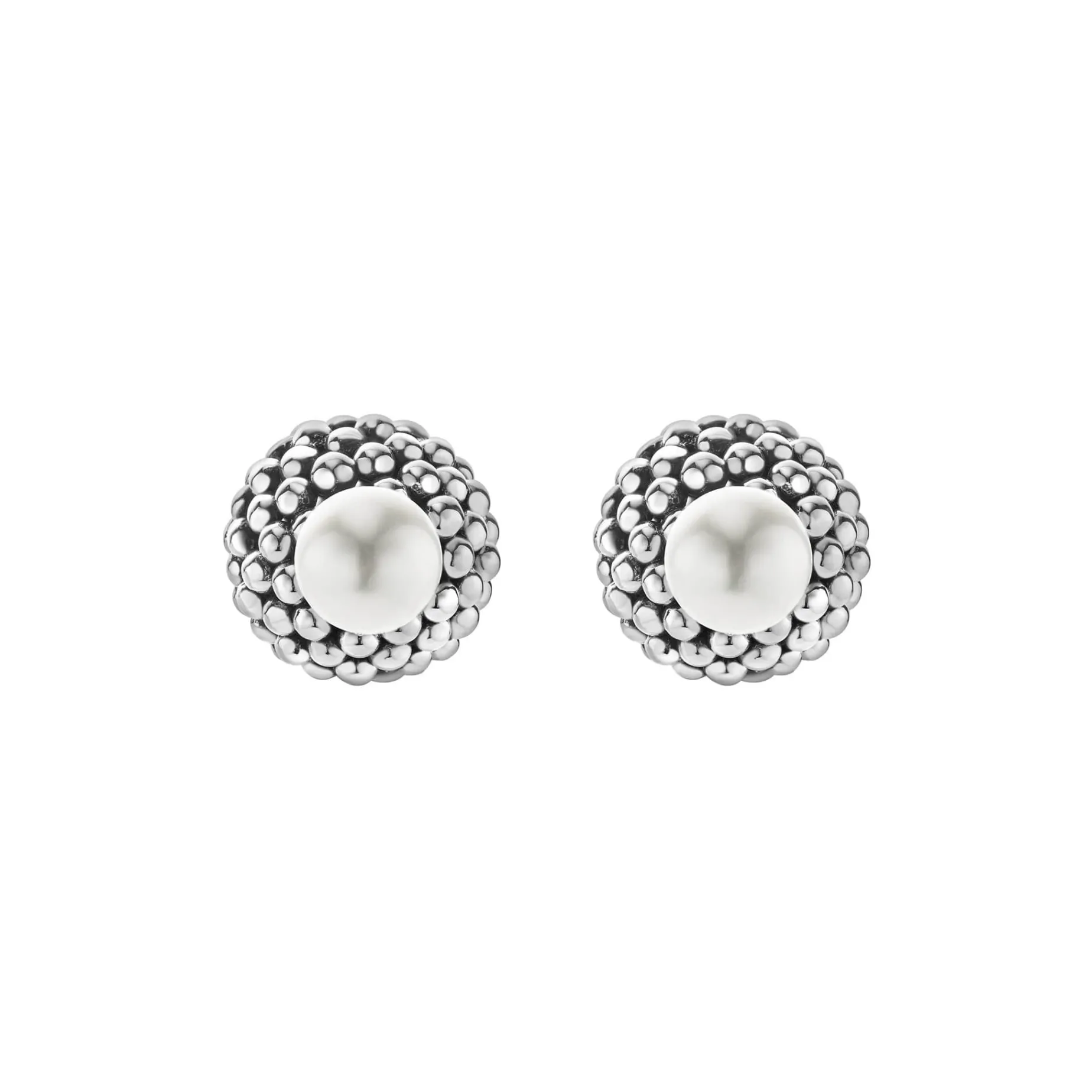 Caviar Earrings<LAGOS Pearl Front-Back Earrings