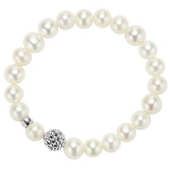 Pearl<LAGOS Pearl Silver Station Bead Bracelet