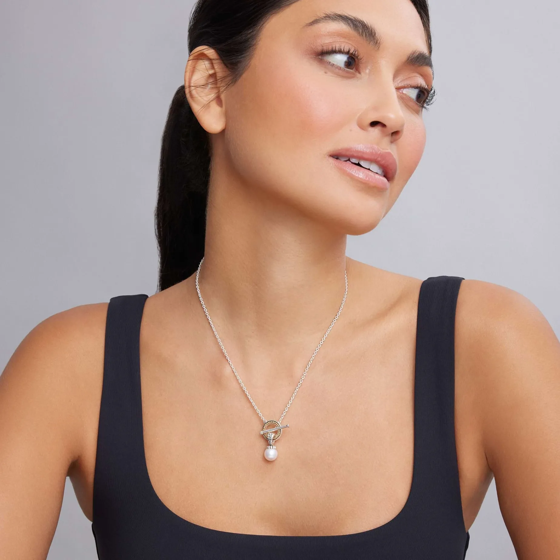 Pearl<LAGOS Pearl Toggle Pendant Necklace