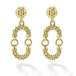 Gold<LAGOS Petite 18K Gold Superfine Caviar Drop Earrings