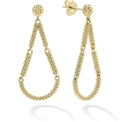 Drop Earrings<LAGOS Petite 18K Gold Superfine Caviar Tear Drop Earrings