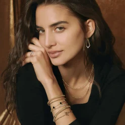 Gold<LAGOS Petite Superfine Diamond Drop Earrings