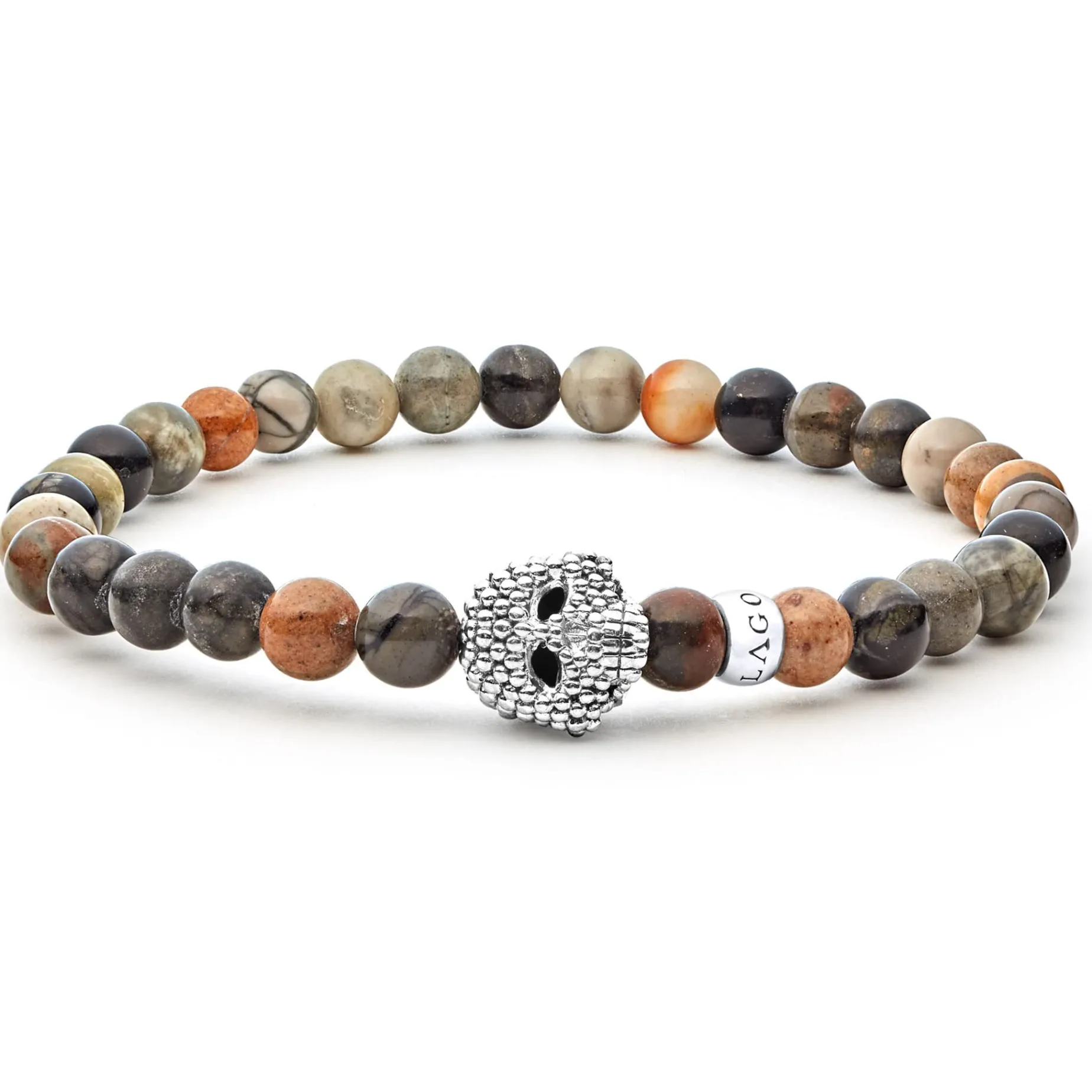 Bracelets<LAGOS Picasso Jasper Skull Bracelet