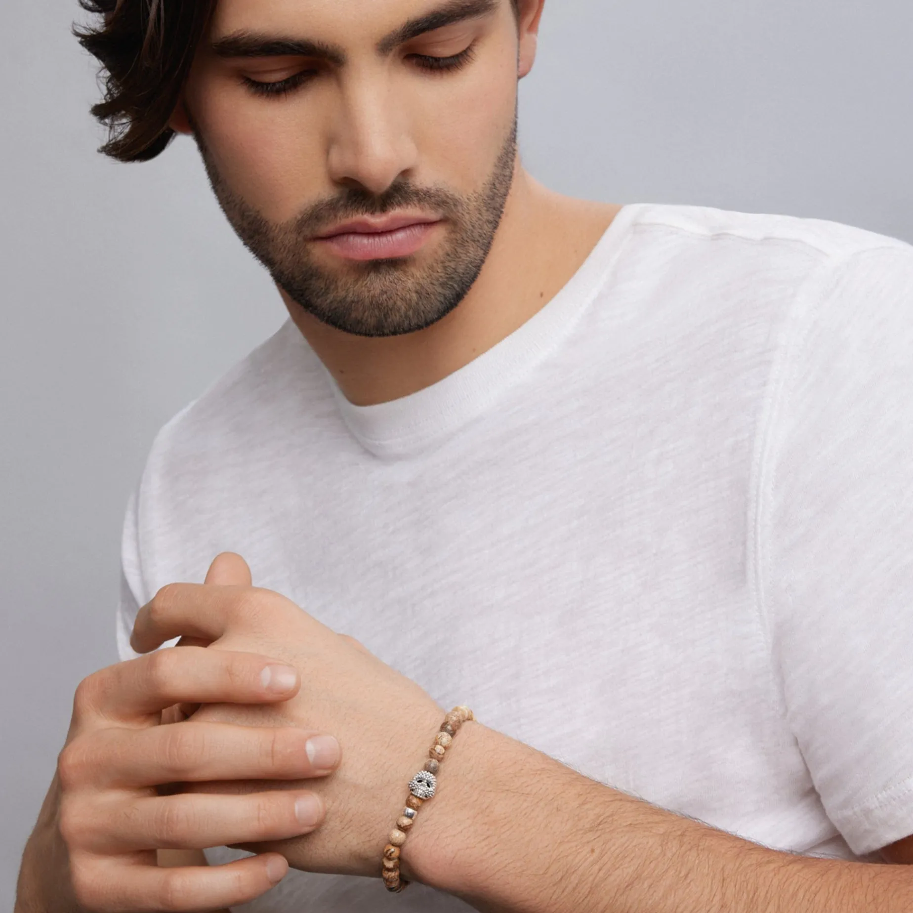 Bracelets<LAGOS Picture Jasper Skull Bracelet
