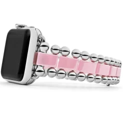 Watch Bracelets<LAGOS Pink Ceramic And Stainless Steel Watch Bracelet-38-45Mm