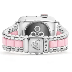 Watch Bracelets<LAGOS Pink Ceramic And Stainless Steel Watch Bracelet-38-45Mm