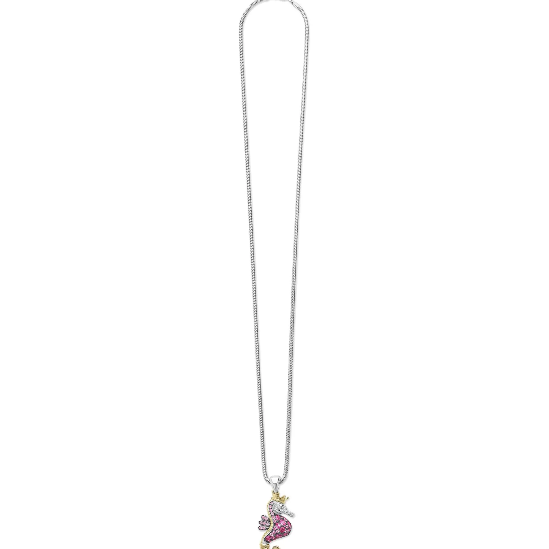 Gemstones<LAGOS Pink Sapphire And Diamond Seahorse Pendant Necklace