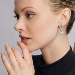 Gemstones<LAGOS Prasiolite Tear Drop Earrings