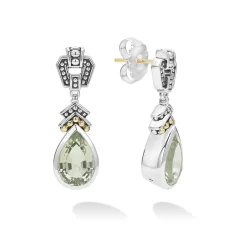 Gemstones<LAGOS Prasiolite Tear Drop Earrings