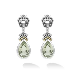 Gemstones<LAGOS Prasiolite Tear Drop Earrings