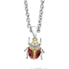 Gemstones<LAGOS Red Agate Beetle Diamond Pendant Necklace