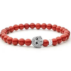 Gemstones<LAGOS Red Jasper Skull Bracelet