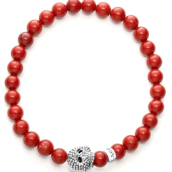 Gemstones<LAGOS Red Jasper Skull Bracelet