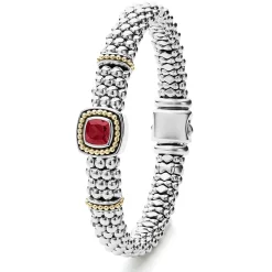Gemstones<LAGOS Rhodolite Garnet Caviar Bracelet | 9Mm