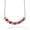 Gemstones<LAGOS Rhodolite Garnet Five Station Necklace