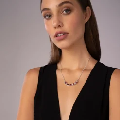 Gemstones<LAGOS Rhodolite Garnet Five Station Necklace