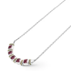 Gemstones<LAGOS Rhodolite Garnet Five Station Necklace