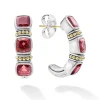 Gemstones<LAGOS Rhodolite Garnet Hoop Earrings