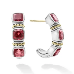 Gemstones<LAGOS Rhodolite Garnet Hoop Earrings