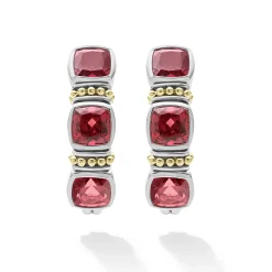 Gemstones<LAGOS Rhodolite Garnet Hoop Earrings