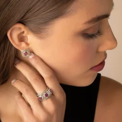 Gemstones<LAGOS Rhodolite Garnet Stacking Rings