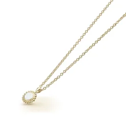 Gold<LAGOS Round Mother Of Pearl Pendant Necklace