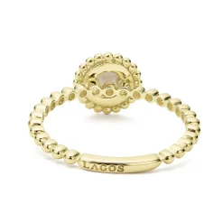 Gold<LAGOS Round Mother Of Pearl Stacking Ring