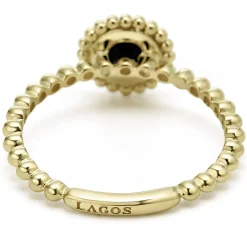 Gemstones<LAGOS Round Onyx Stacking Ring