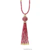 Gemstones<LAGOS Ruby And Diamond Tassel Pendant Necklace