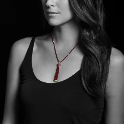 Gemstones<LAGOS Ruby And Diamond Tassel Pendant Necklace