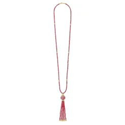 Gemstones<LAGOS Ruby And Diamond Tassel Pendant Necklace