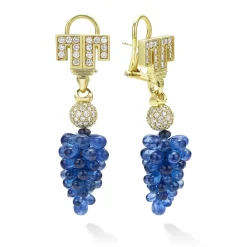 Gemstones<LAGOS Sapphire Diamond Drop Earrings