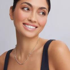 Chains<LAGOS Silver Caviar Beaded Necklace