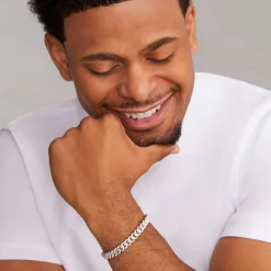 Bracelets<LAGOS Silver Curb Chain Bracelet | 8Mm