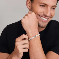 Bracelets<LAGOS Silver Curb Chain Bracelet | 8Mm