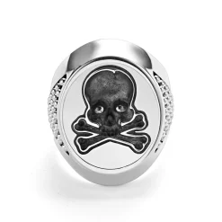 Rings<LAGOS Silver Skull Signet Ring
