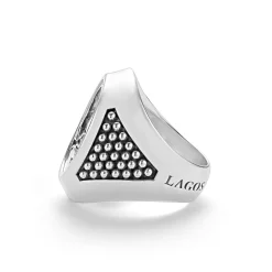 Rings<LAGOS Silver Skull Signet Ring