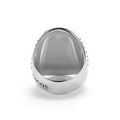 Rings<LAGOS Silver Skull Signet Ring
