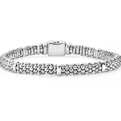 Silver<LAGOS Silver Station Caviar Bracelet | 6Mm