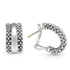 Huggie Earrings<LAGOS Silver Station Caviar Huggie Earrings