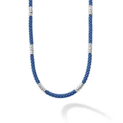Silver<LAGOS Silver Station Ceramic Beaded Necklace | 3Mm