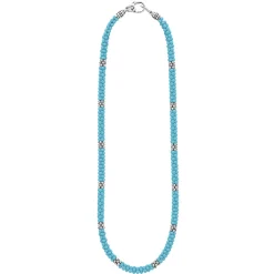 Caviar Necklaces<LAGOS Silver Station Ceramic Beaded Necklace 5Mm