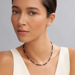 Silver<LAGOS Silver Station Ceramic Beaded Necklace